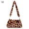Plush Leopard Print Underarm Handbag 8