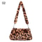 Plush Leopard Print Underarm Handbag 8