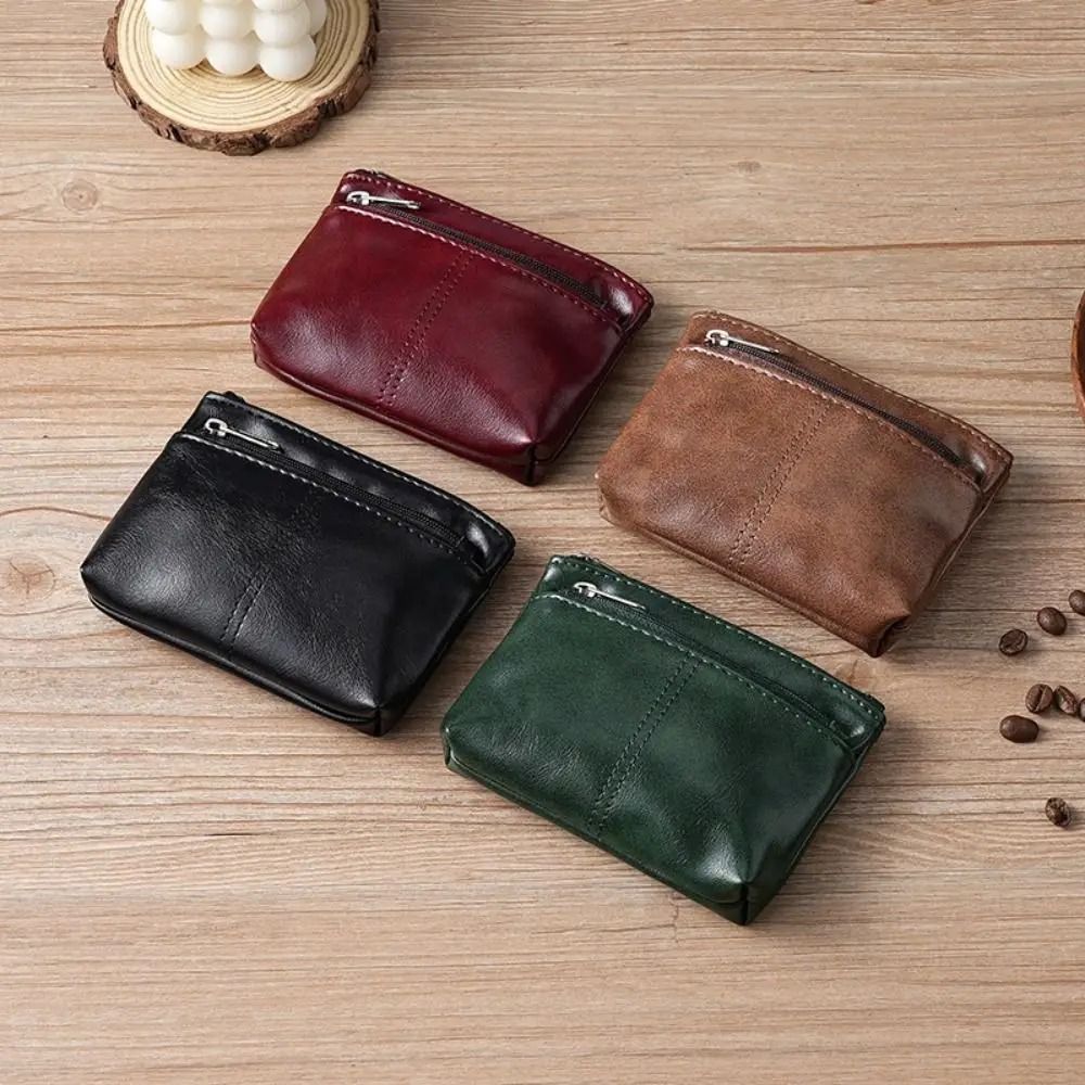 Vintage PU Leather Mini Coin And Card Pouch 1