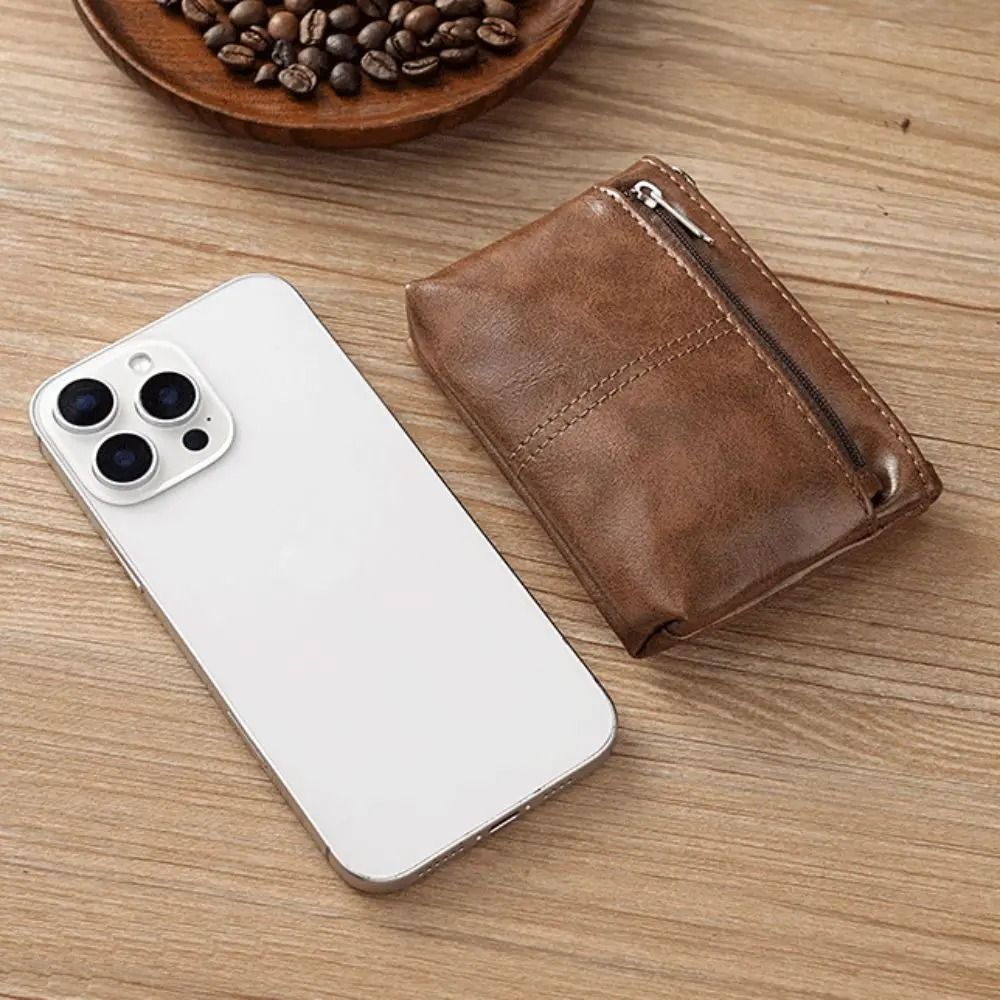Vintage PU Leather Mini Coin And Card Pouch 4