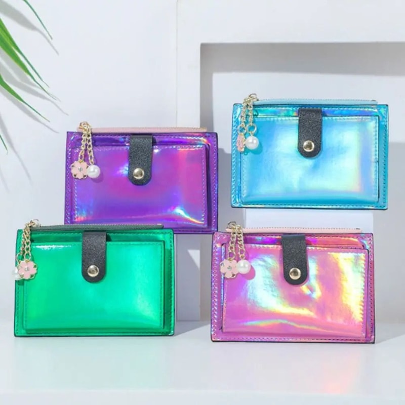 Holographic Laser Mini Wallet And Card Holder 0