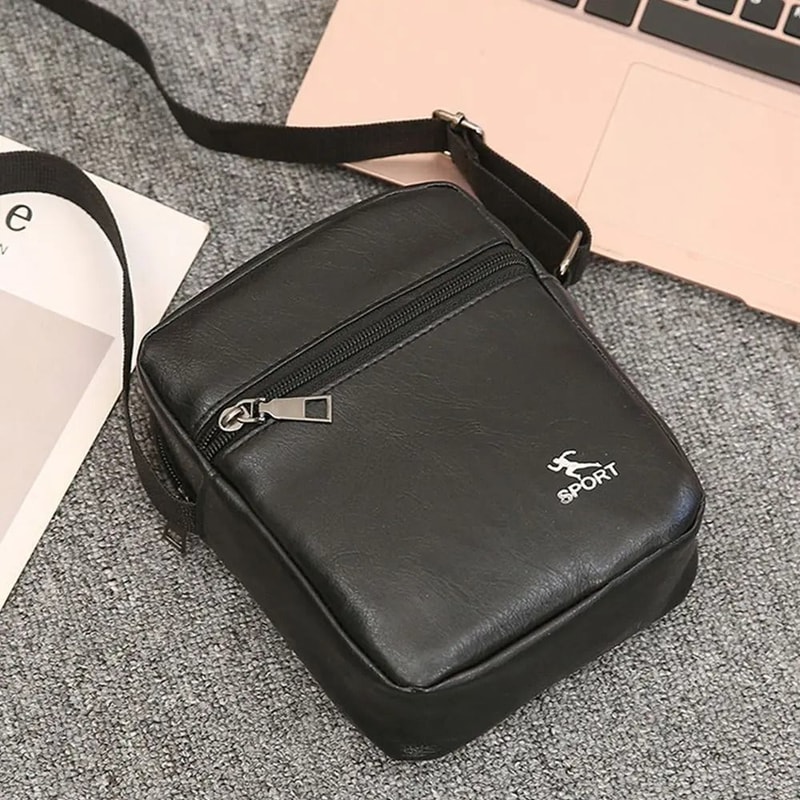 Vintage PU Leather Messenger Crossbody Bag 0