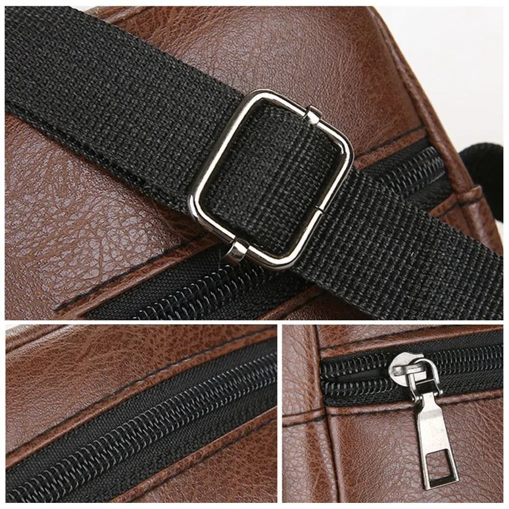 Vintage PU Leather Messenger Crossbody Bag 3