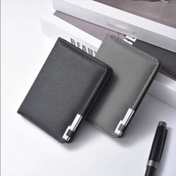 retro slim bifold wallet
