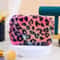 Plush Leopard Print Large Capacity Makeup Bag 3
