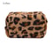 Plush Leopard Print Large Capacity Makeup Bag 8