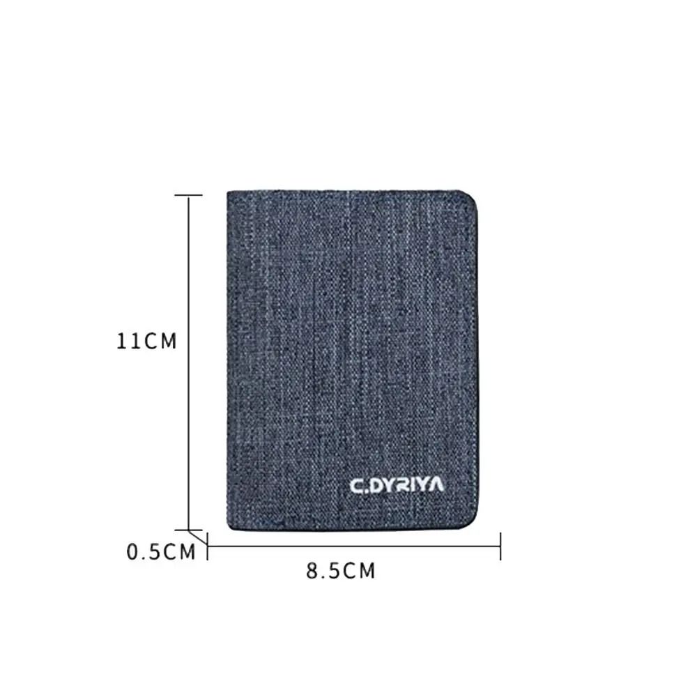 Ultra Thin Canvas Bifold Card Wallet 5