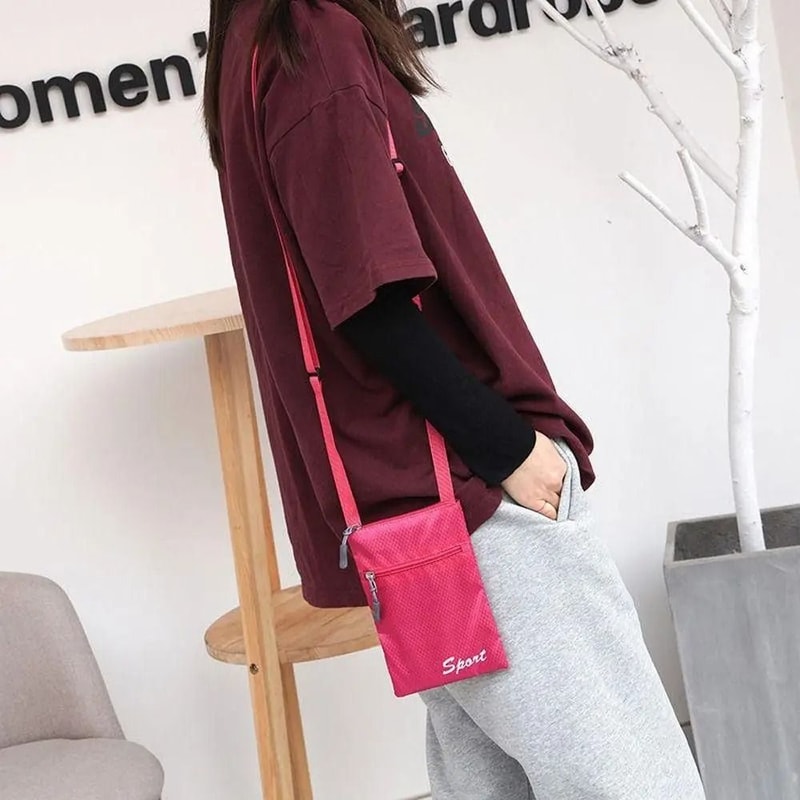 Simple Square Solid Color Crossbody Phone Bag 3