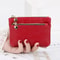 Double Zipper Heart Detail Mini Coin Purse 10