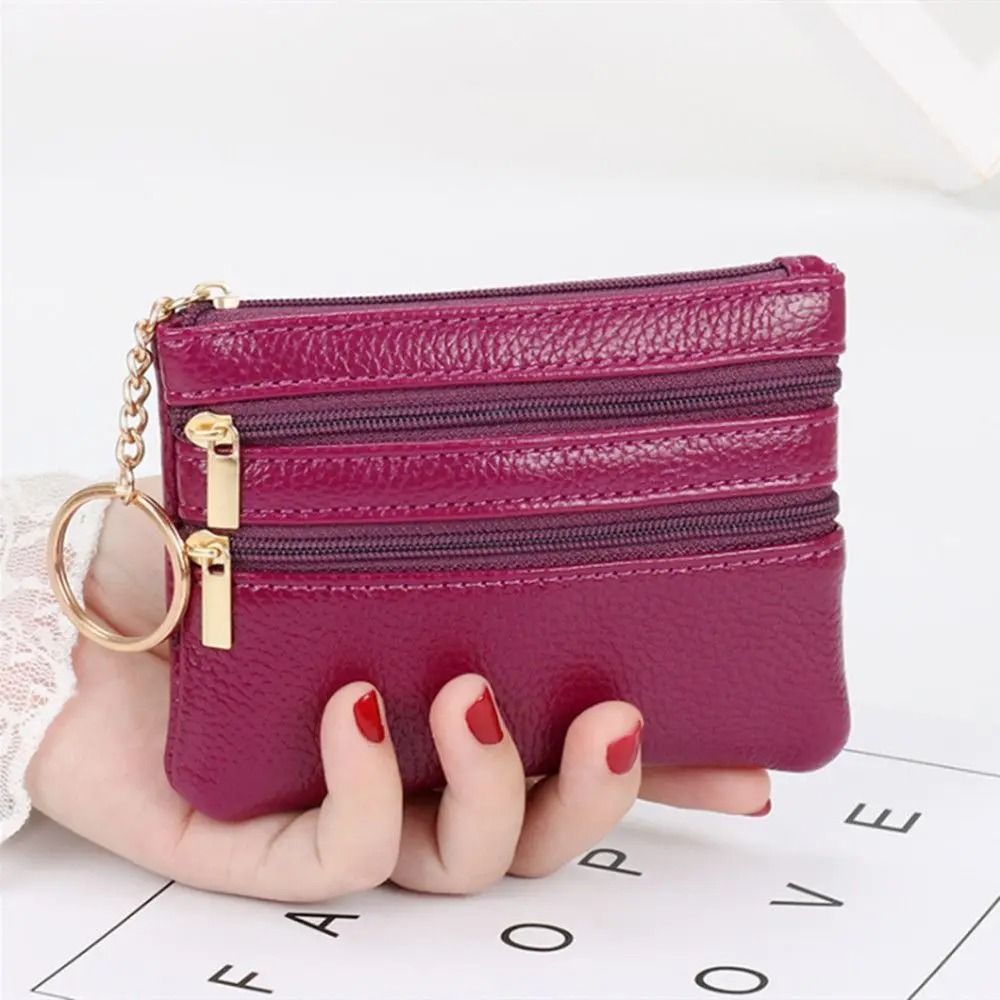 Double Zipper Heart Detail Mini Coin Purse 14