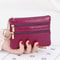 Double Zipper Heart Detail Mini Coin Purse 14