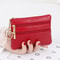 Double Zipper Heart Detail Mini Coin Purse 15