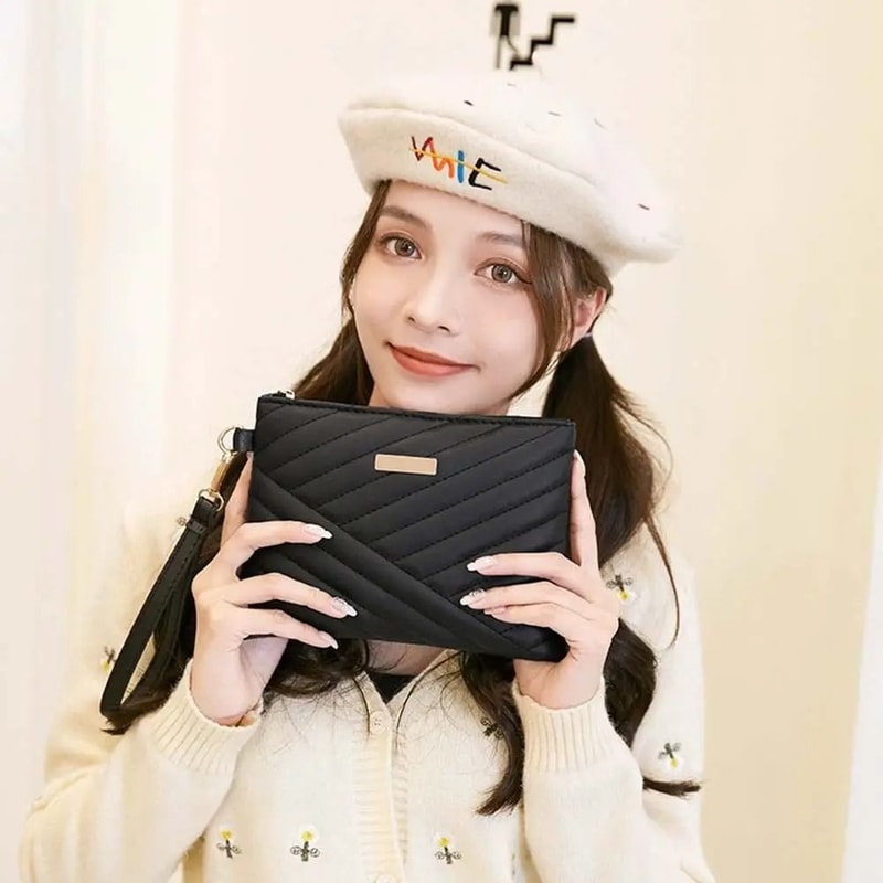 Stylish Womens Leather Envelope Wristlet 3