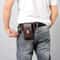 Mens Vertical PU Leather Belt Waistpack 0