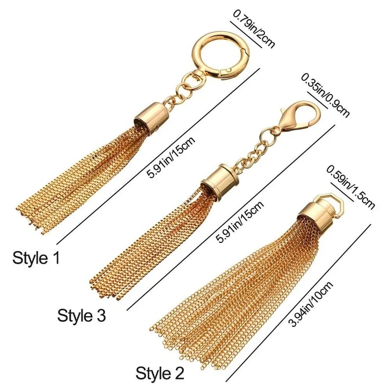 DIY Fashion Metal Tassel Bag Pendant 4