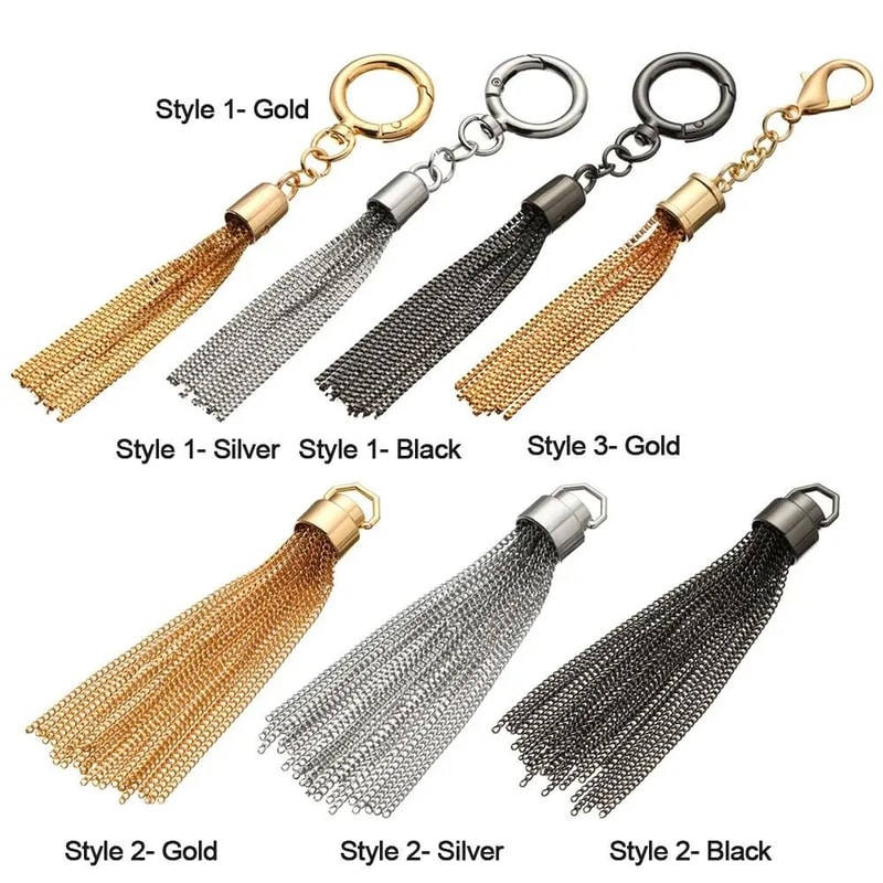 DIY Fashion Metal Tassel Bag Pendant 5
