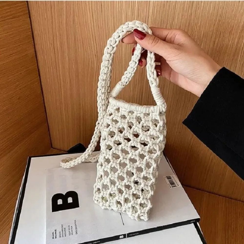 Hollow Out Woven Crochet Phone Crossbody Bag 3