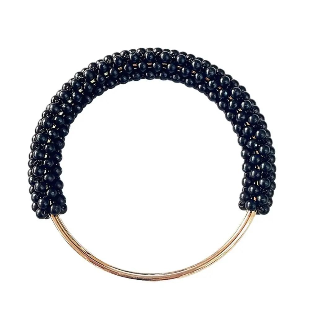 DIY Exquisite Pearl And Beaded Round Bag Handle 8