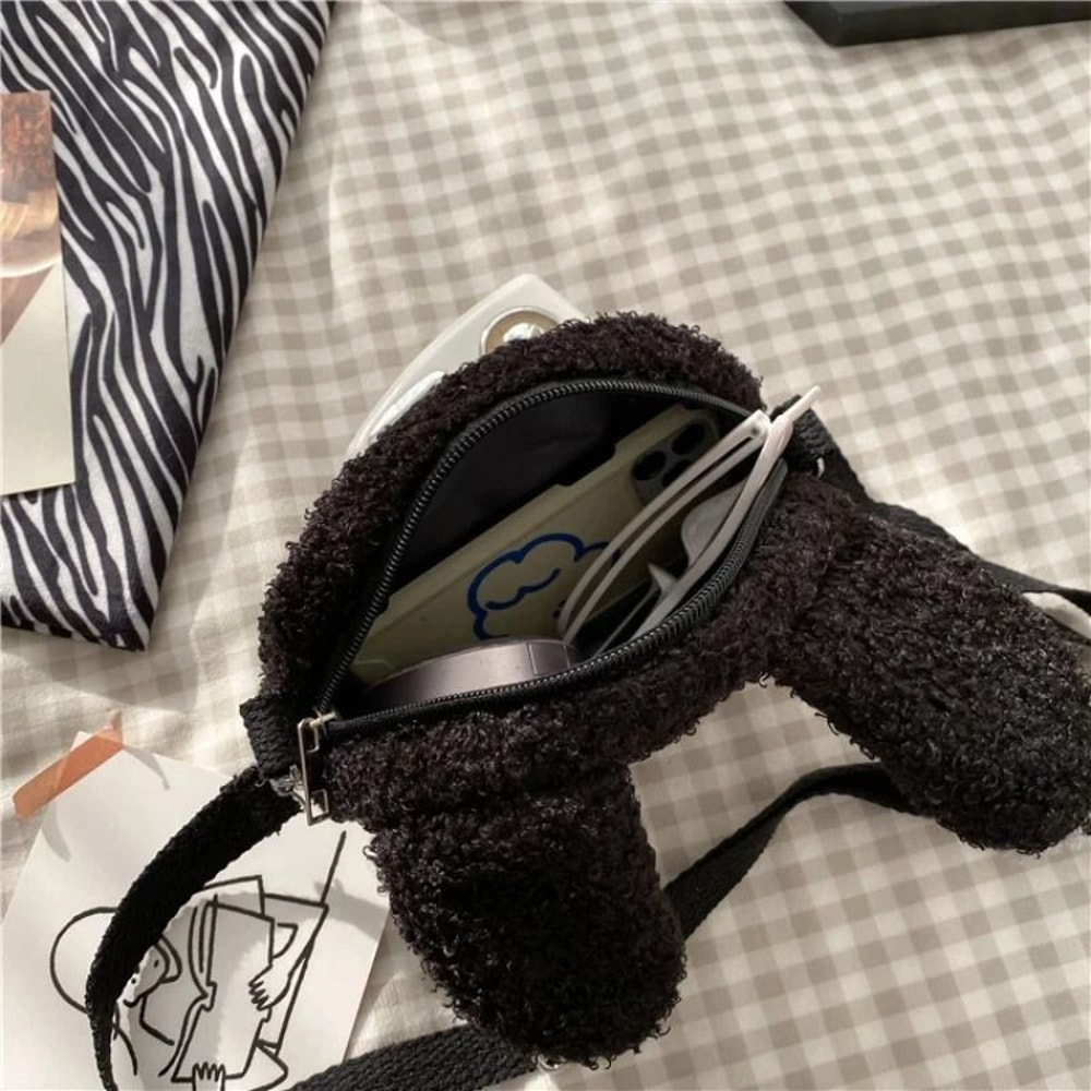 Japanese Style Kawaii Cartoon Plush Crossbody Bag 1