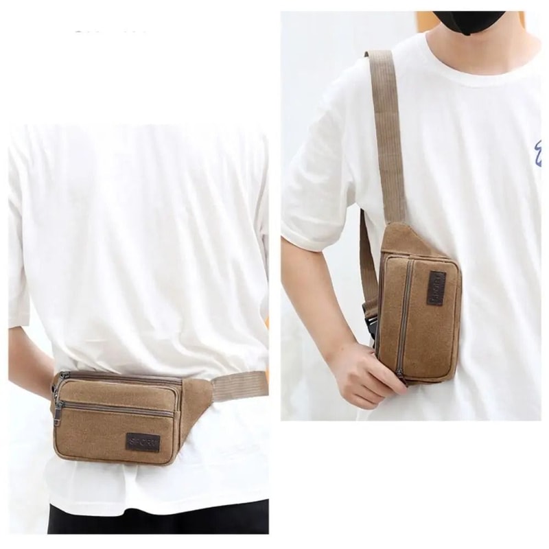 Multifunctional Canvas Waist And Chest Pack 1