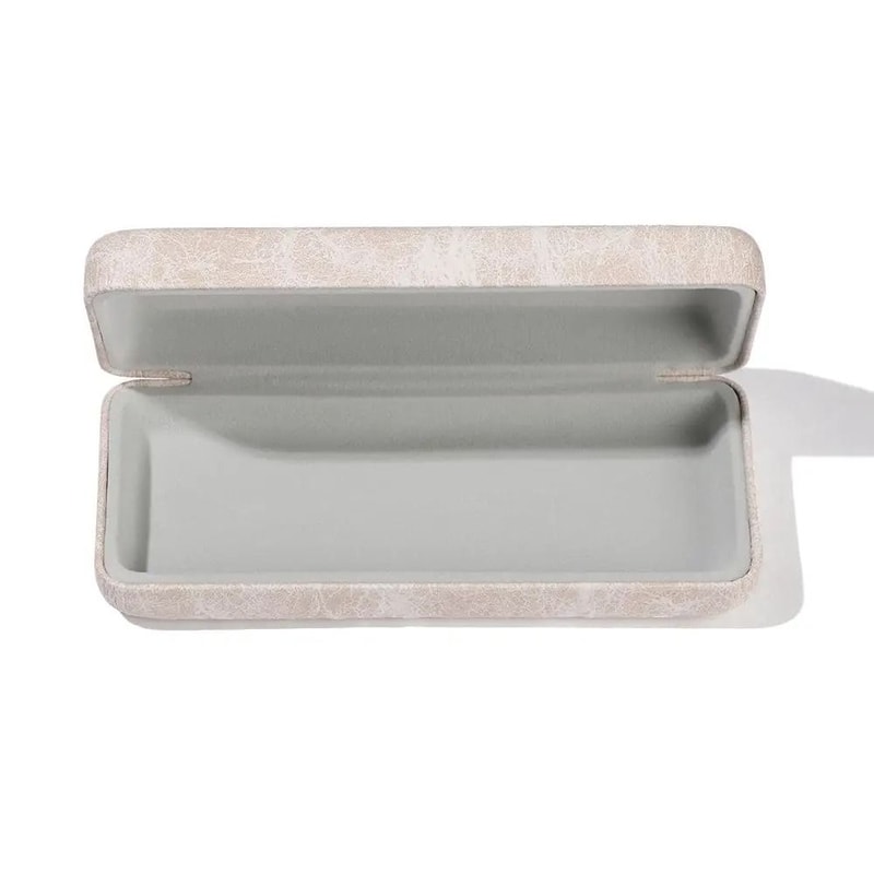 Portable Retro Steel And Leather Hard Eyeglass Case 3