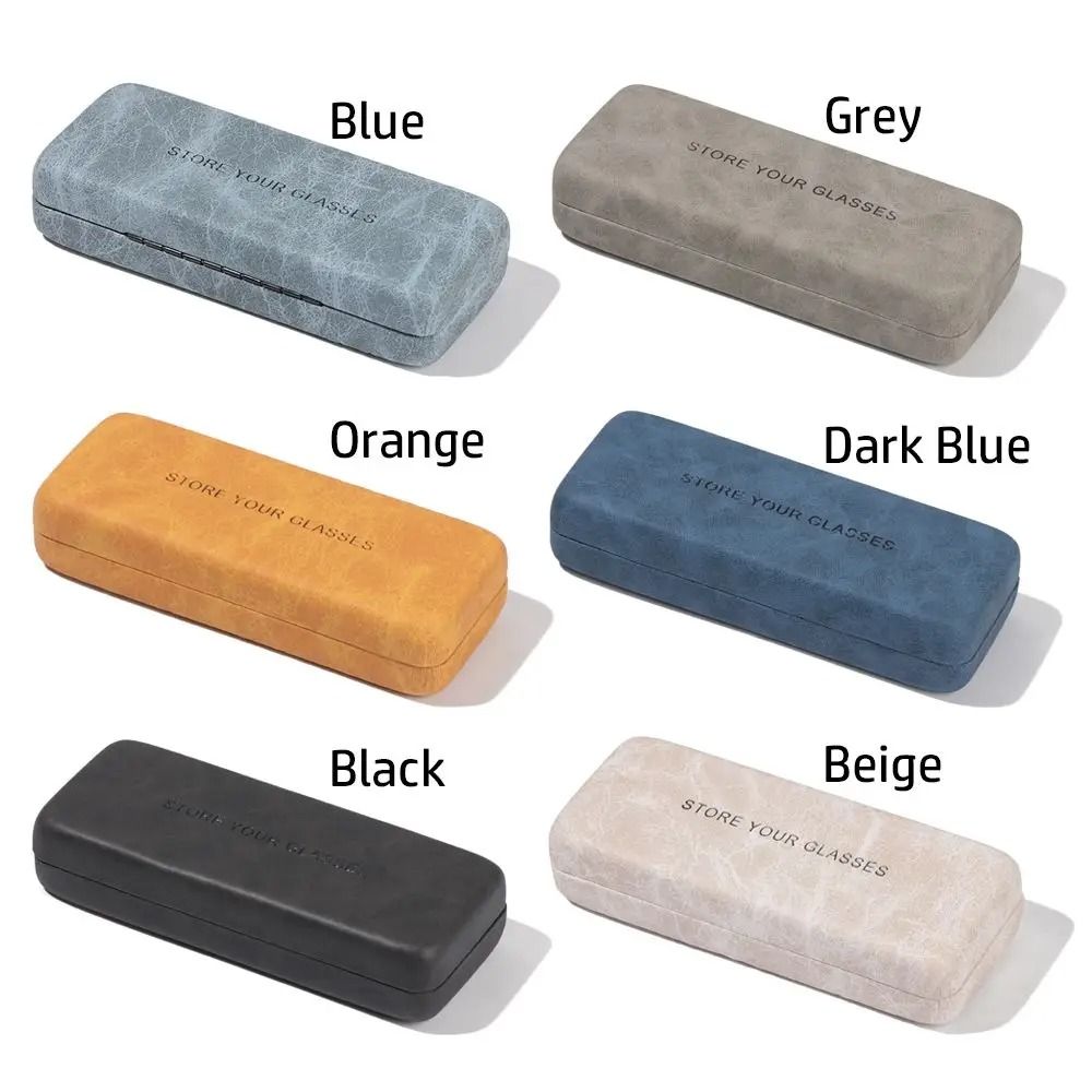 Portable Retro Steel And Leather Hard Eyeglass Case 5