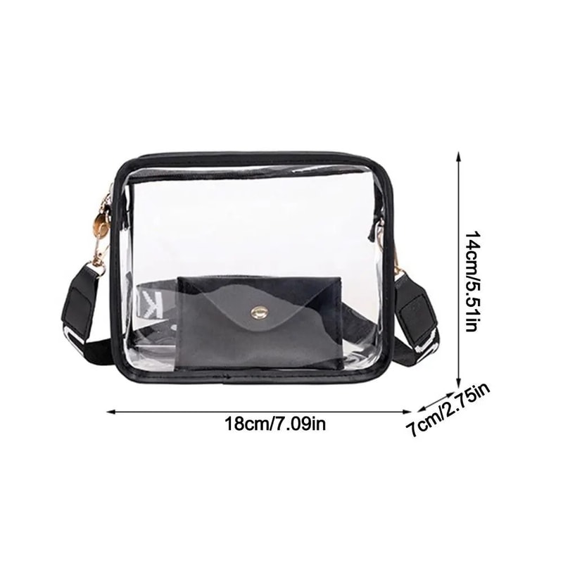 Womens Transparent Jelly Crossbody Bag Set 4