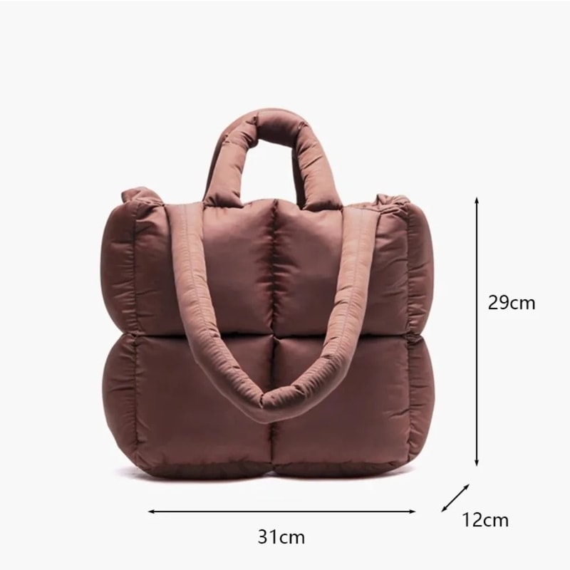 Large Capacity Puffy Quilted Shoulder Tote 5