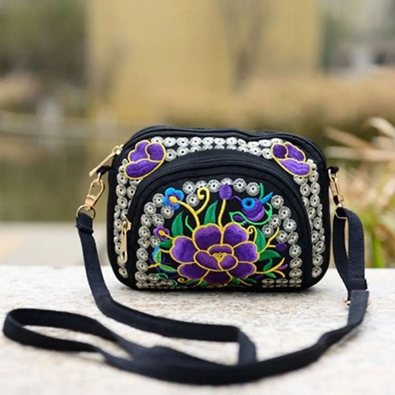 Ethnic Style Floral Embroidered Crossbody Bag 10