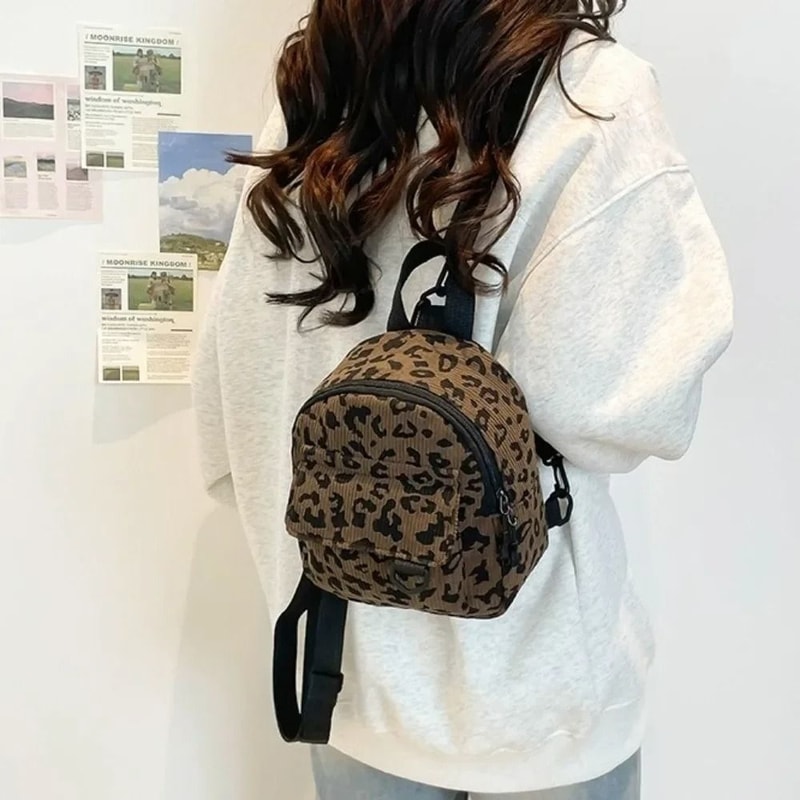 Vintage Leopard Print Mini Rucksack 2