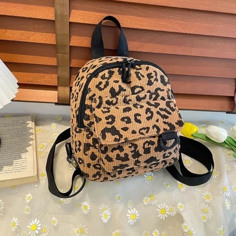 Vintage Leopard Print Mini Rucksack 8