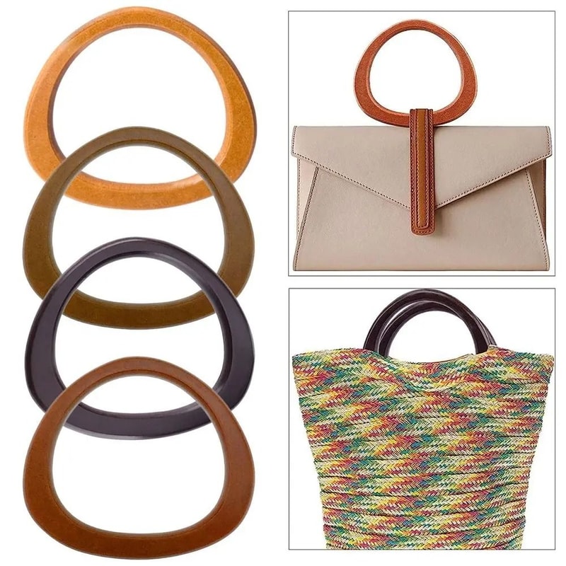 DShaped Wooden Handbag Replacement Handle 4