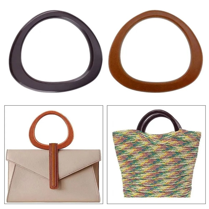 DShaped Wooden Handbag Replacement Handle 5