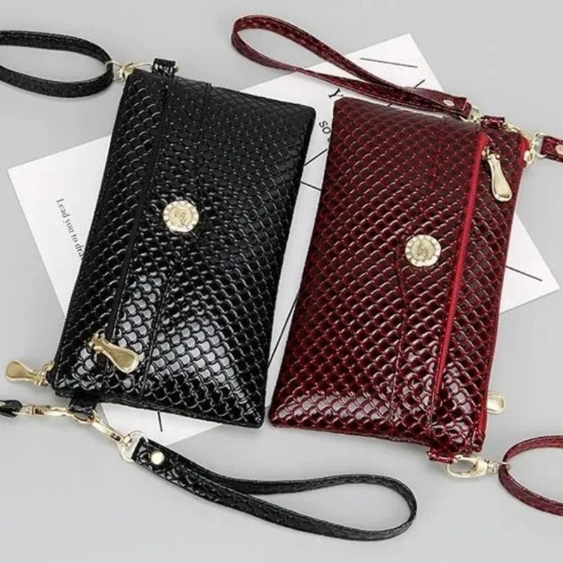 Korean Style Crocodile Pattern Multi Pocket Phone Bag 1