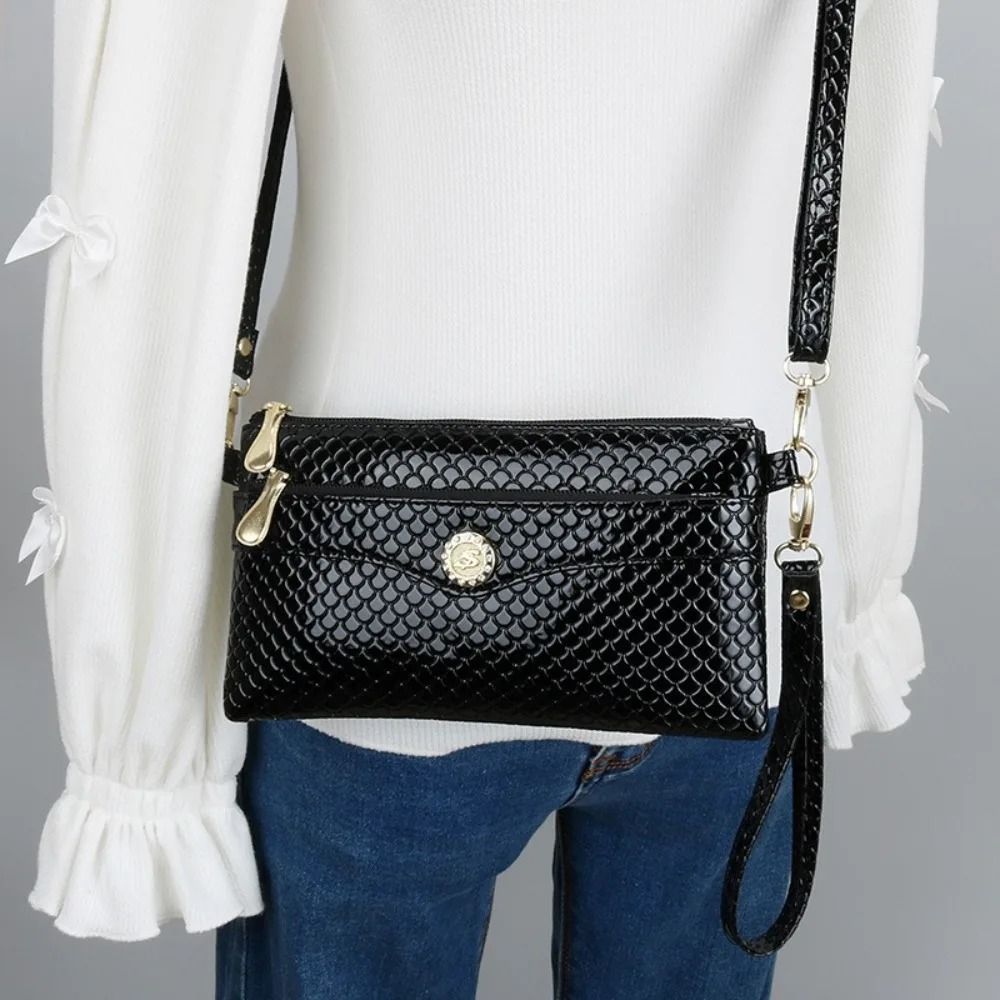 Korean Style Crocodile Pattern Multi Pocket Phone Bag 2