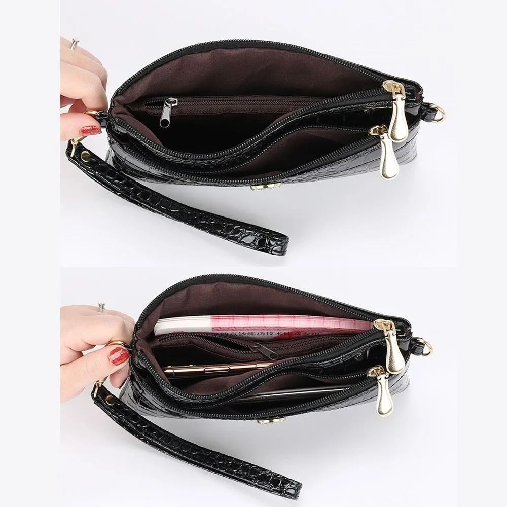 Korean Style Crocodile Pattern Multi Pocket Phone Bag 3