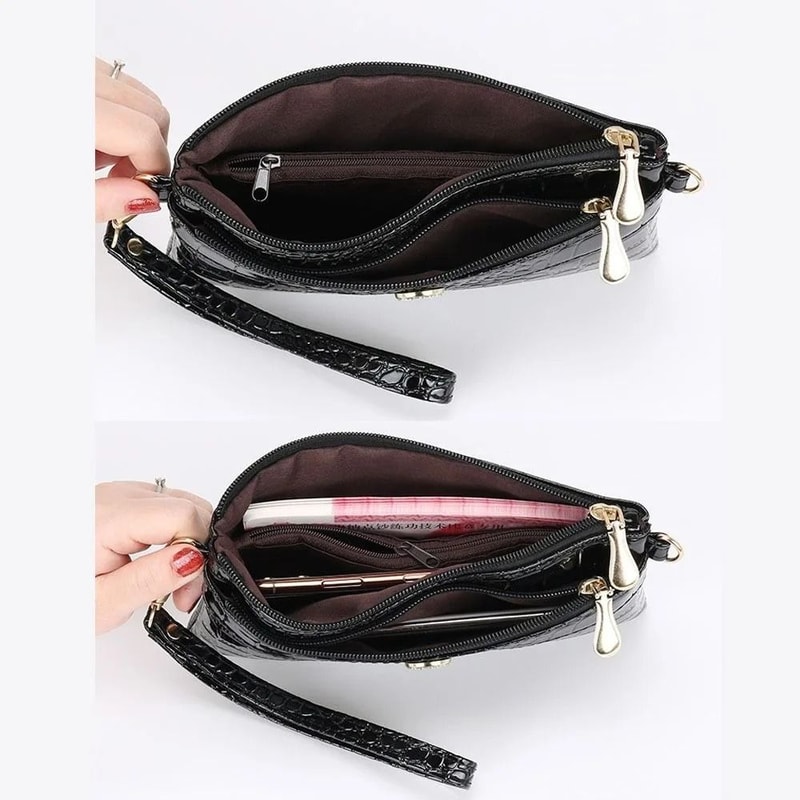 Korean Style Crocodile Pattern Multi Pocket Phone Bag 3