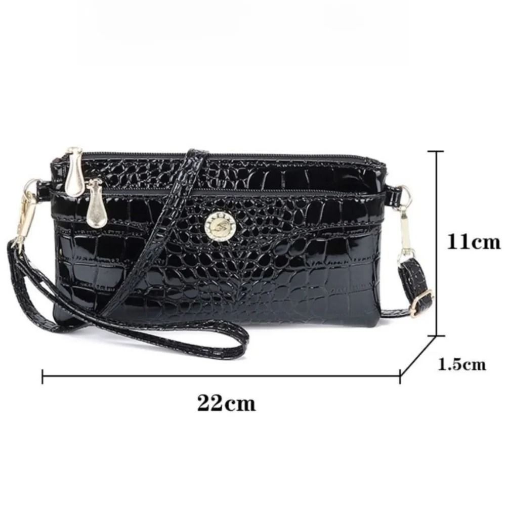 Korean Style Crocodile Pattern Multi Pocket Phone Bag 5
