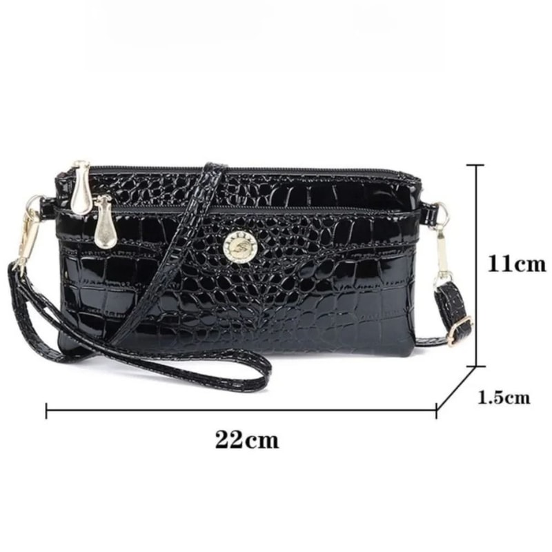 Korean Style Crocodile Pattern Multi Pocket Phone Bag 5
