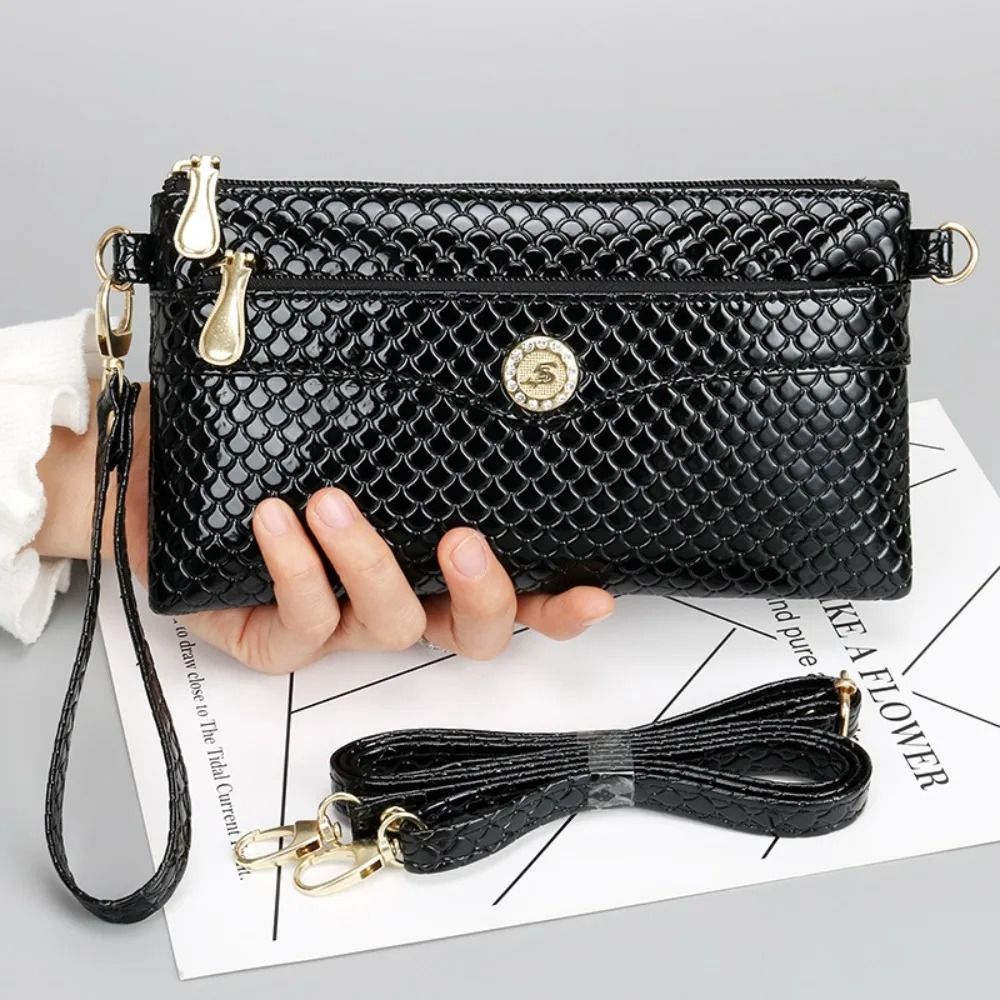 Korean Style Crocodile Pattern Multi Pocket Phone Bag 7