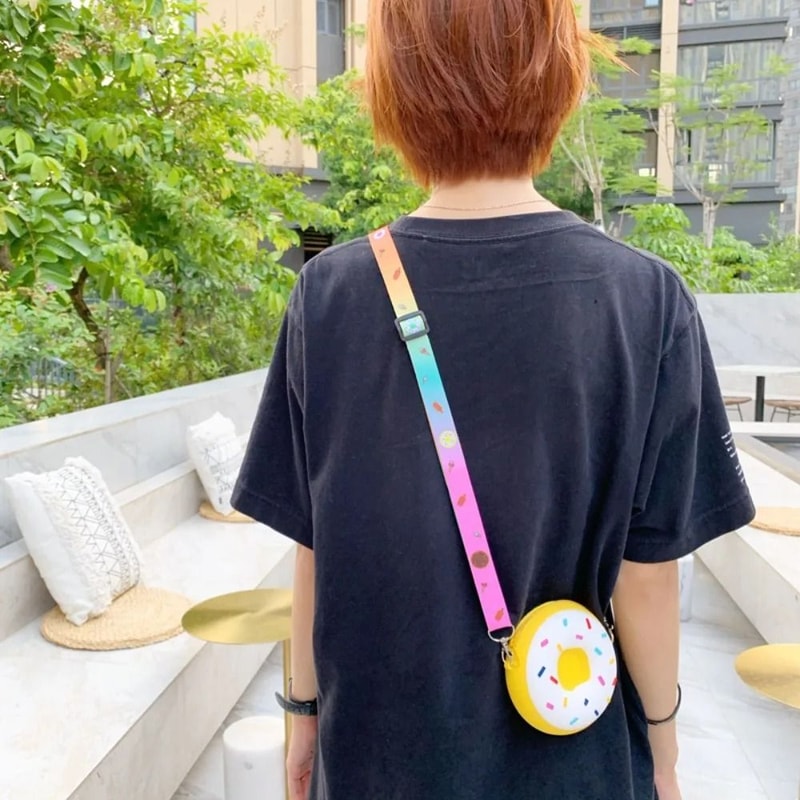 Childrens Rainbow Donut Silicone Crossbody Bag 4