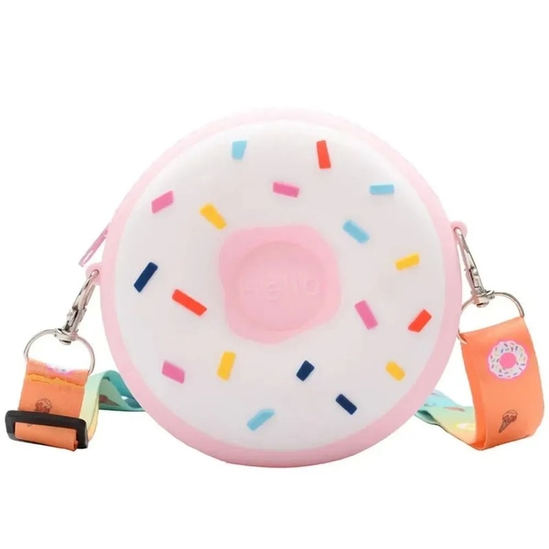 Childrens Rainbow Donut Silicone Crossbody Bag 7
