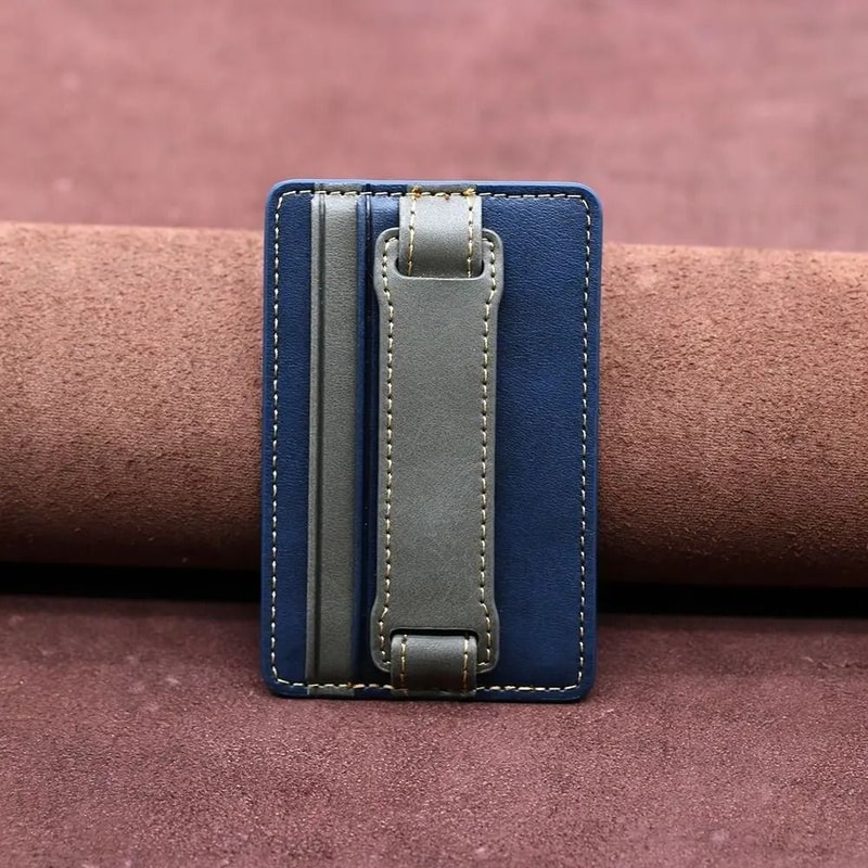 Adhesive Phone Wallet With Integrated Grip Strap 9