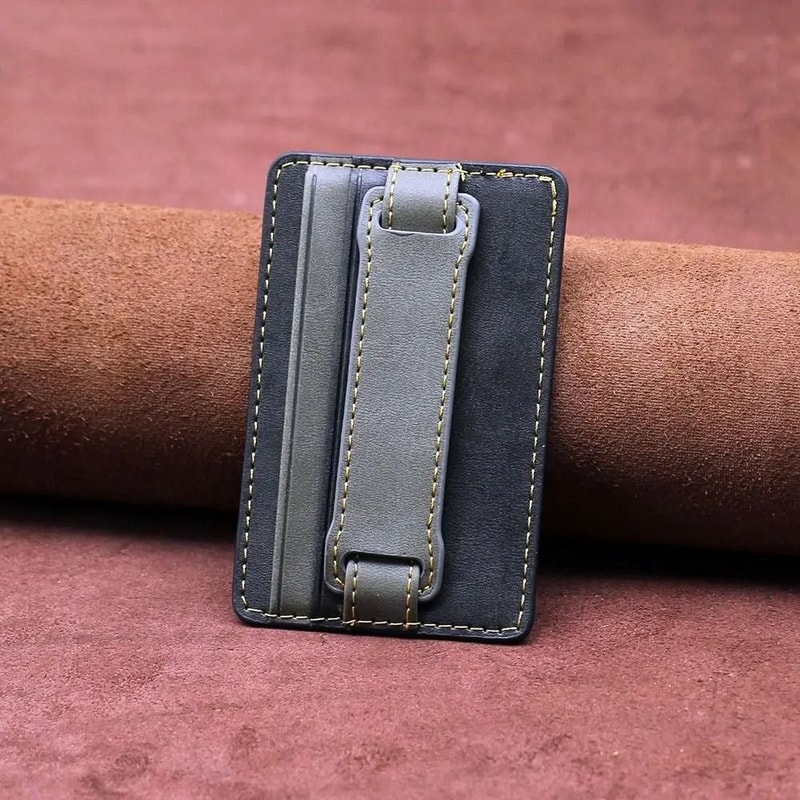 Adhesive Phone Wallet With Integrated Grip Strap 7