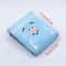 Cute Blue Towel Fabric And PU Leather Short Wallet 1
