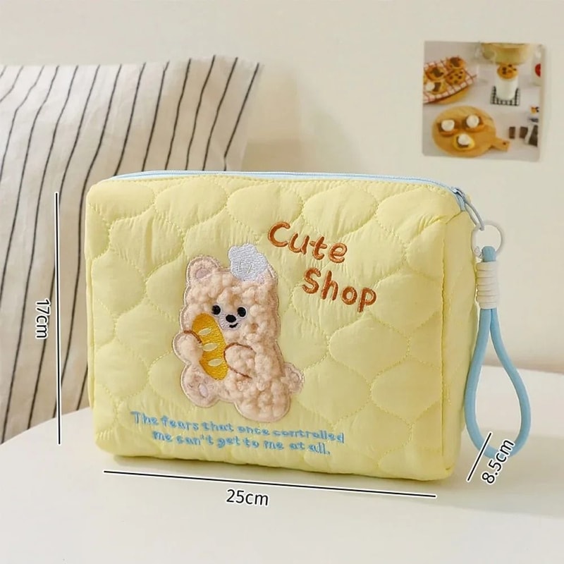 Large Capacity Puffy Quilted Makeup And Storage Bag 9