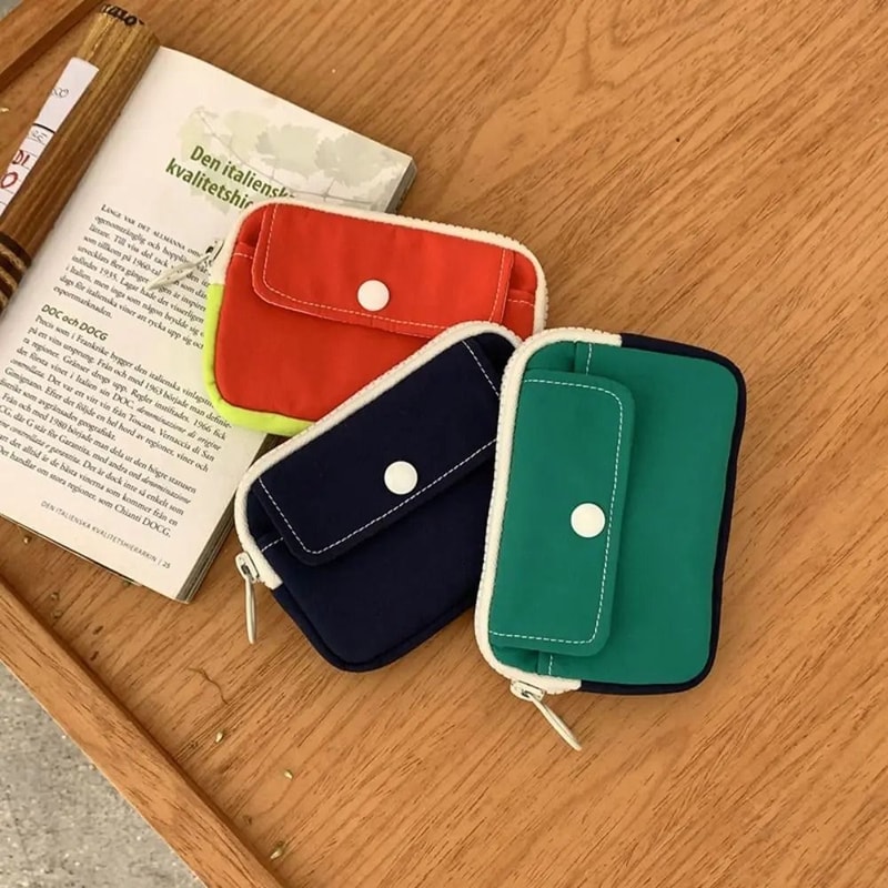 Lightweight Canvas Mini Cash And Key Pouch 4