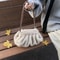 Trendy Soft Faux Fur Pleated Hobo Bag 0