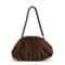 Trendy Soft Faux Fur Pleated Hobo Bag 10