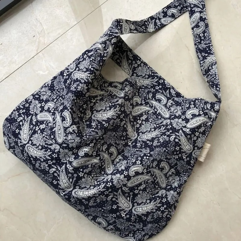Bandanna Print High Capacity Cotton Shopping Bag 4